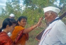 पंढरपूरहुन आलेल्या यादवबाबा दिंडीचे वाघोलीत जोरदार स्वागत