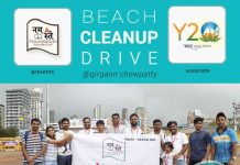 नमस्ते फाउंडेशन तर्फे गिरगाव चौपाटीची साफसफाई मोहीम.