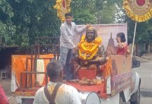 अहिल्यादेवी होळकर यांच्या 300 व्या जयंती निमित्त आयोजित जागर यात्रेतील रथाचे आमदार राजळेंच्या हस्ते कासार पिंपळगावात जोरदार स्वागत!