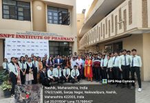 ” श्री पंचवटी एजुकेशन सोसायटी येथील एस.एन. पी. टी इन्स्टिट्यूट ऑफ फार्मसी येथे “आय टी हेल्थकेअर करिअर गायडन्स अँड ऑपॉर्च्युनिटीज प्रोग्राम- अलस्टेट इंडिया प्रायव्हेट लिमिटेड आय टी हेल्थकेअर फर्म” यांच्या तर्फे घेण्यात आला.”