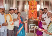 जवखेडे येथे हनुमान मंदिर प्रथम वर्धापन दिनानिमित्त ज्ञानेश्वर पारायण सोहळ्याची सांगता
